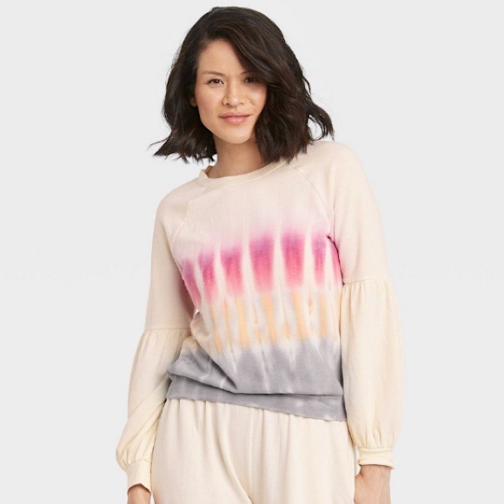 KNOX ROSE Tie Dye Women’s Crewneck Sweatshirt - Size XS - Super Cute & Cozy!